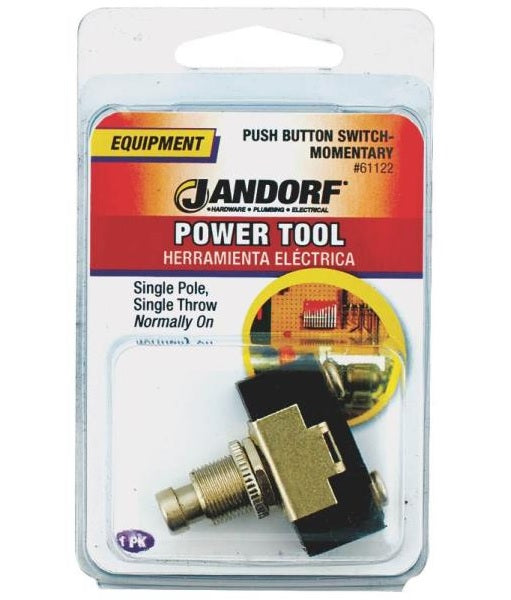 Jandorf 61122 Momentary Push Button Switch, 10 Amp, 125 Volt