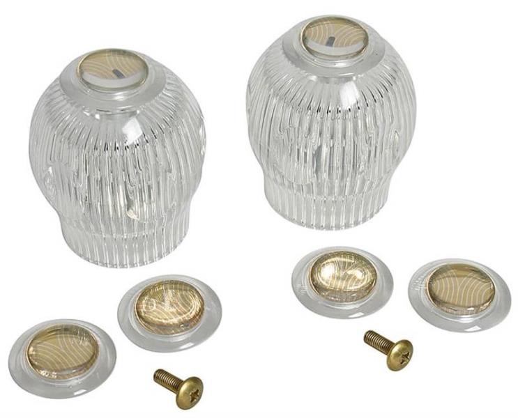 Danco 88671 Faucet Handles For Sterling Tub/Shower, Clear Acrylic, 1-3/4"