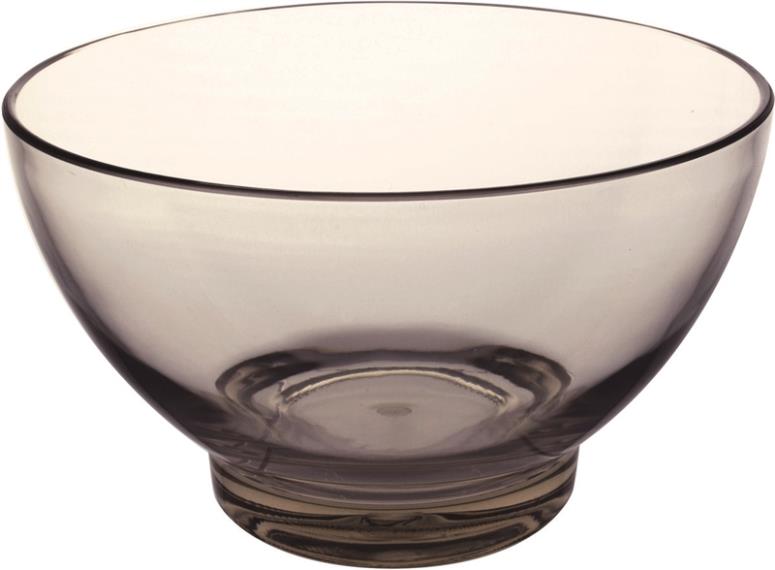 Knack3 165303I Acrylic Clear Bowl, Large, Tint Cool Gray