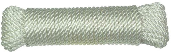 Ben-Mor 60302 Nylon Rope, White, Three Strand, 1/4" x 100&#039;