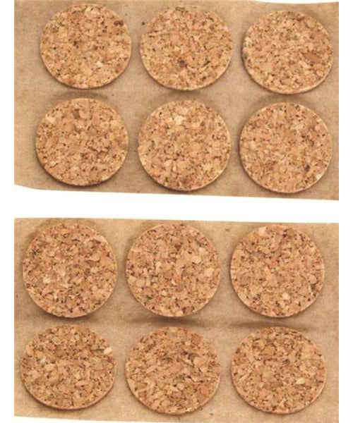 Prosource FE-50700-PS Protective Cork Pads, Brown, 1/2"