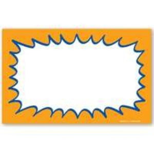 Centurion SCA401 Starburst Price Card, 7"x11", Orange