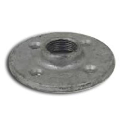 Worldwide Sourcing 27-11/4B Malleable Iron Floor Flange 1-1/4", Black