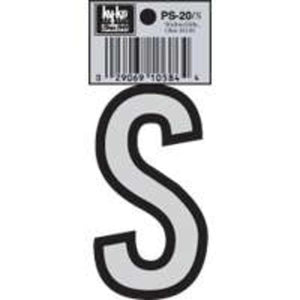 Hy-Ko PS-20/S Vinyl lettering Reflective House Letter S, Size 3-1/4"