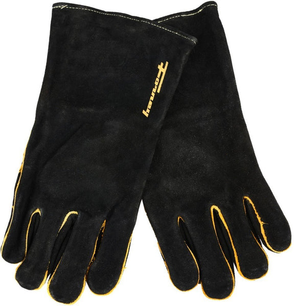 Forney 53425 Black Leather Men's Welding Gloves, Large