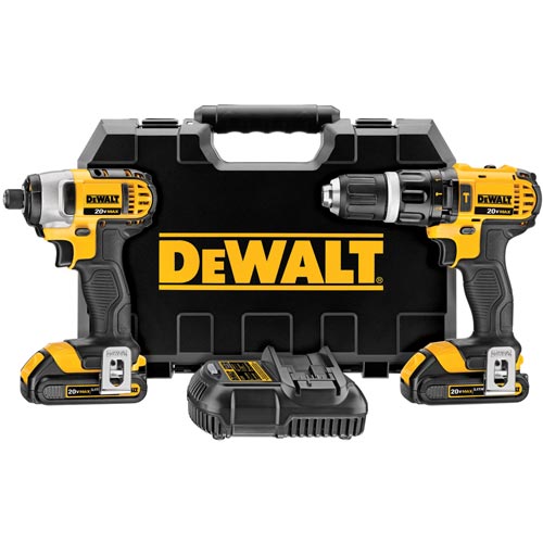DeWalt DCK285C2  Lithium-Ion Hammer Drill and Impact Combo Kit, 20V