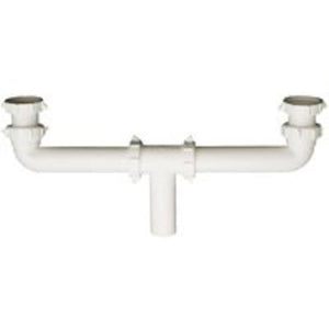 Plumb Pak PP930W Hi-Line Center Outlet Connect Waste, 1-1/2" x 16", White
