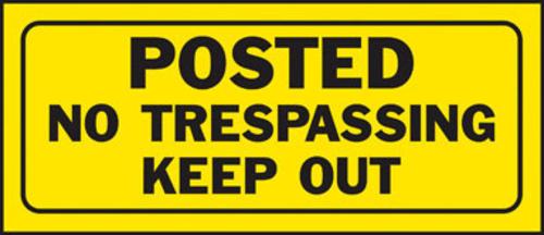 Hy-Ko 23004 Plastic Sign, No Trespassing Keep Out, 14" x 6"