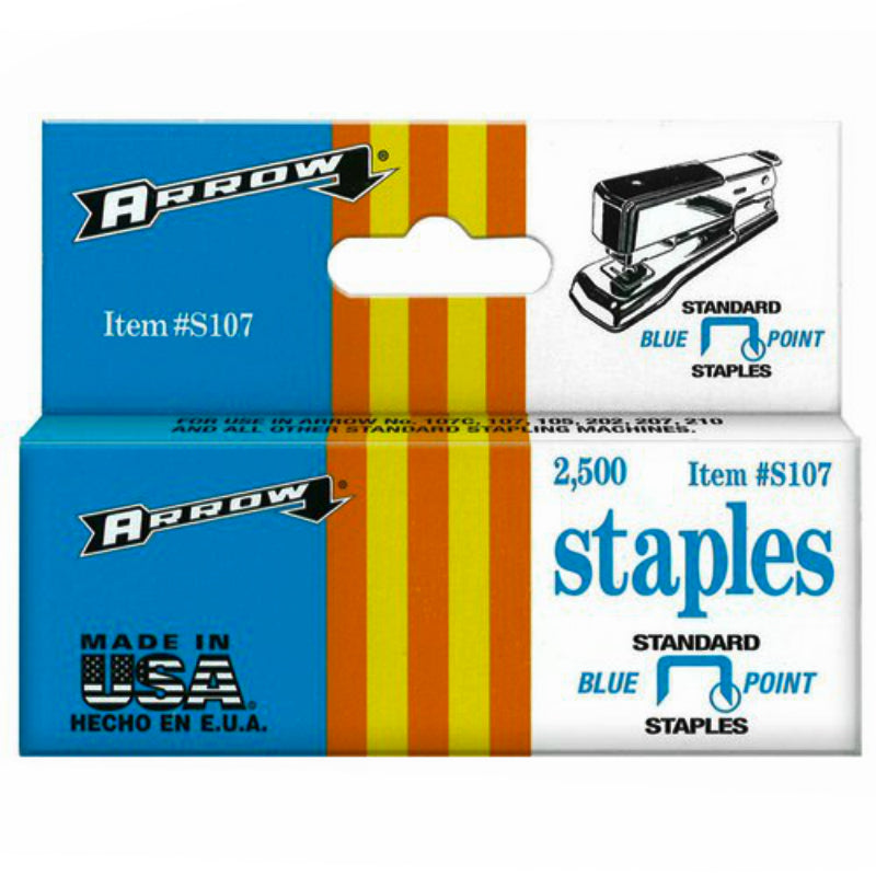 Arrow S107 Blue Point Staples, 1/4"