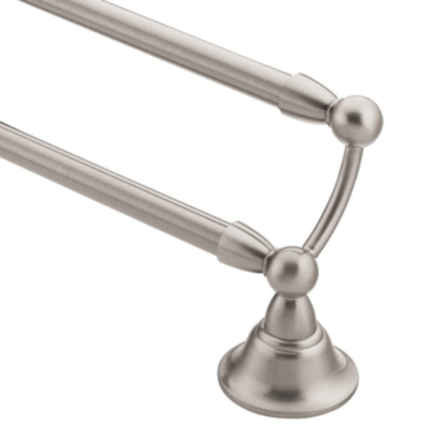 Moen DN6822BN Sage Double Towel Bar, 24", Brushed Nickel