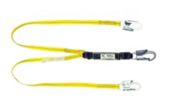 Qual-Craft 01230 Twin Leg Shock Absorbing Lanyards, 6'