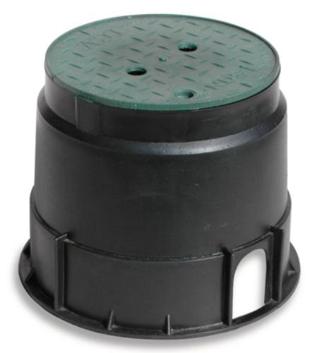 NDS 1010VB Round Valve Box Overlapping Cover, 10", Black/Green