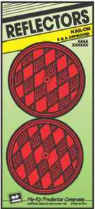Hy-Ko CDRF-5R Nail-On Plastic Reflector, 3-1/4", Red, 2-Pack