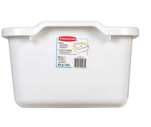 Rubbermaid 2970-AR WHT White Dishpan, 15.6 Quart