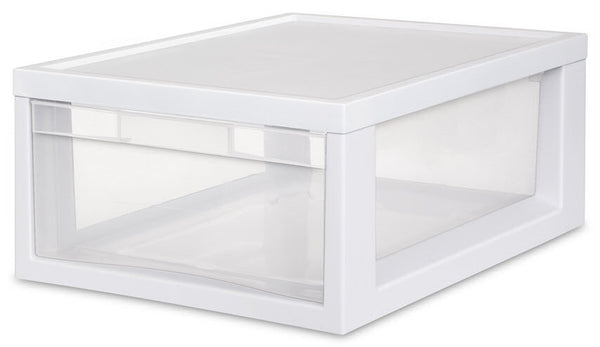 Sterilite 23608006 Medium Modular Drawer with White Frame