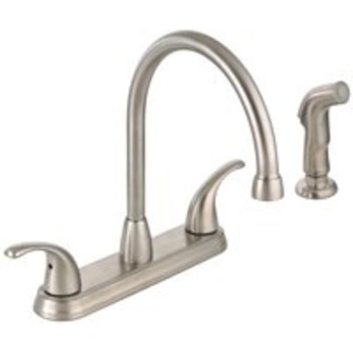 Mintcraft 67387-1101 Two Handle Hi-Rise Kitchen Faucet, Chrome