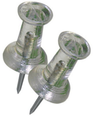 Hillman Fasteners 122640 Clear Push Pins, Pack/16