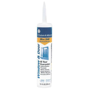 GE Sealants & Adhesives GE22681 Max 3500 Silicone Latex Caulk, 10.1 Oz, Almond
