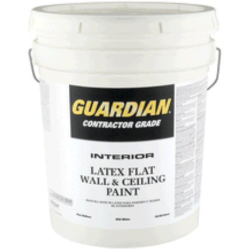 Valspar 44-255 5GAL Guardian Interior Flat Contractor Grade, White, 5 Gallon