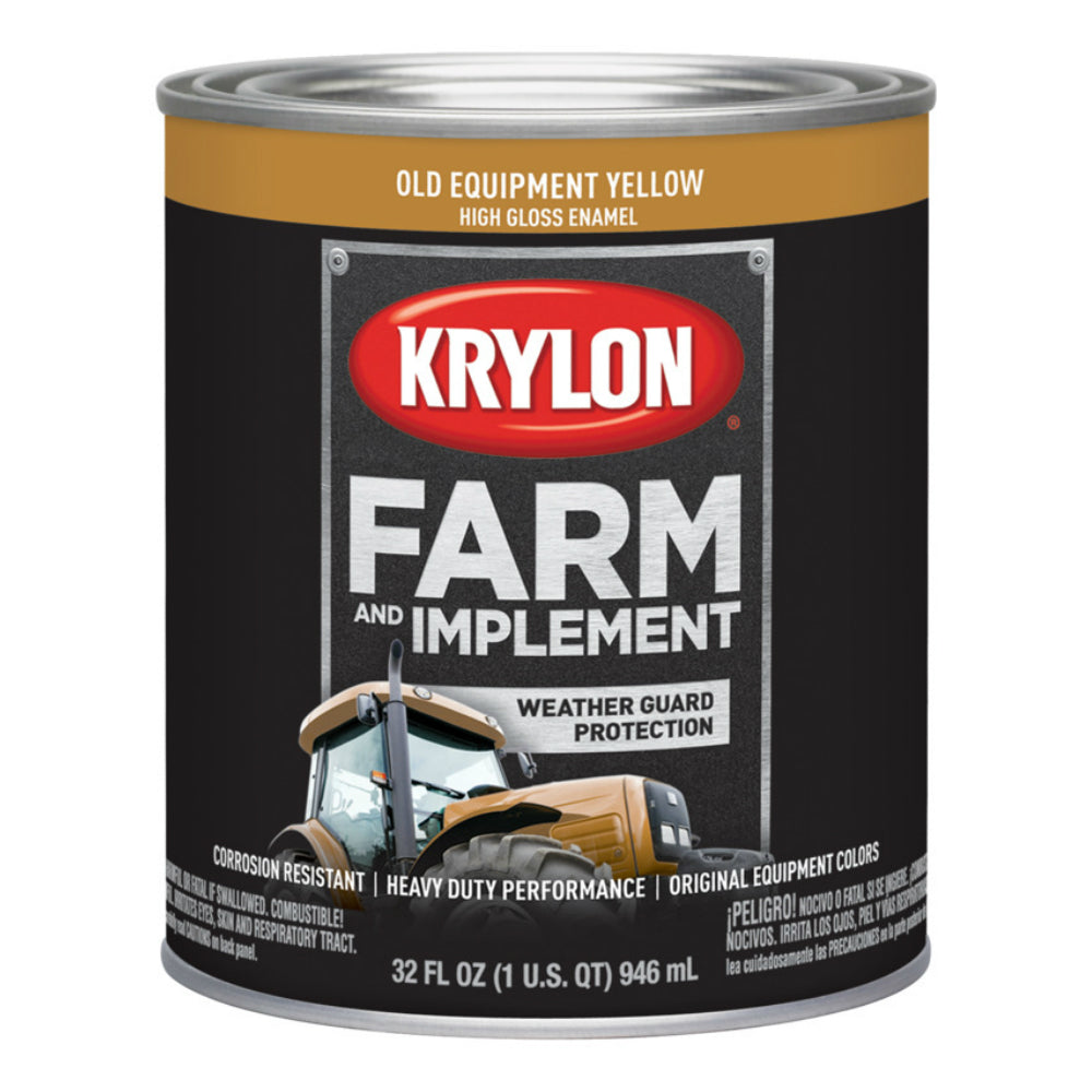 Krylon K02042000 Farm & Implement Paint, Old Equip Yellow, 1 Quart