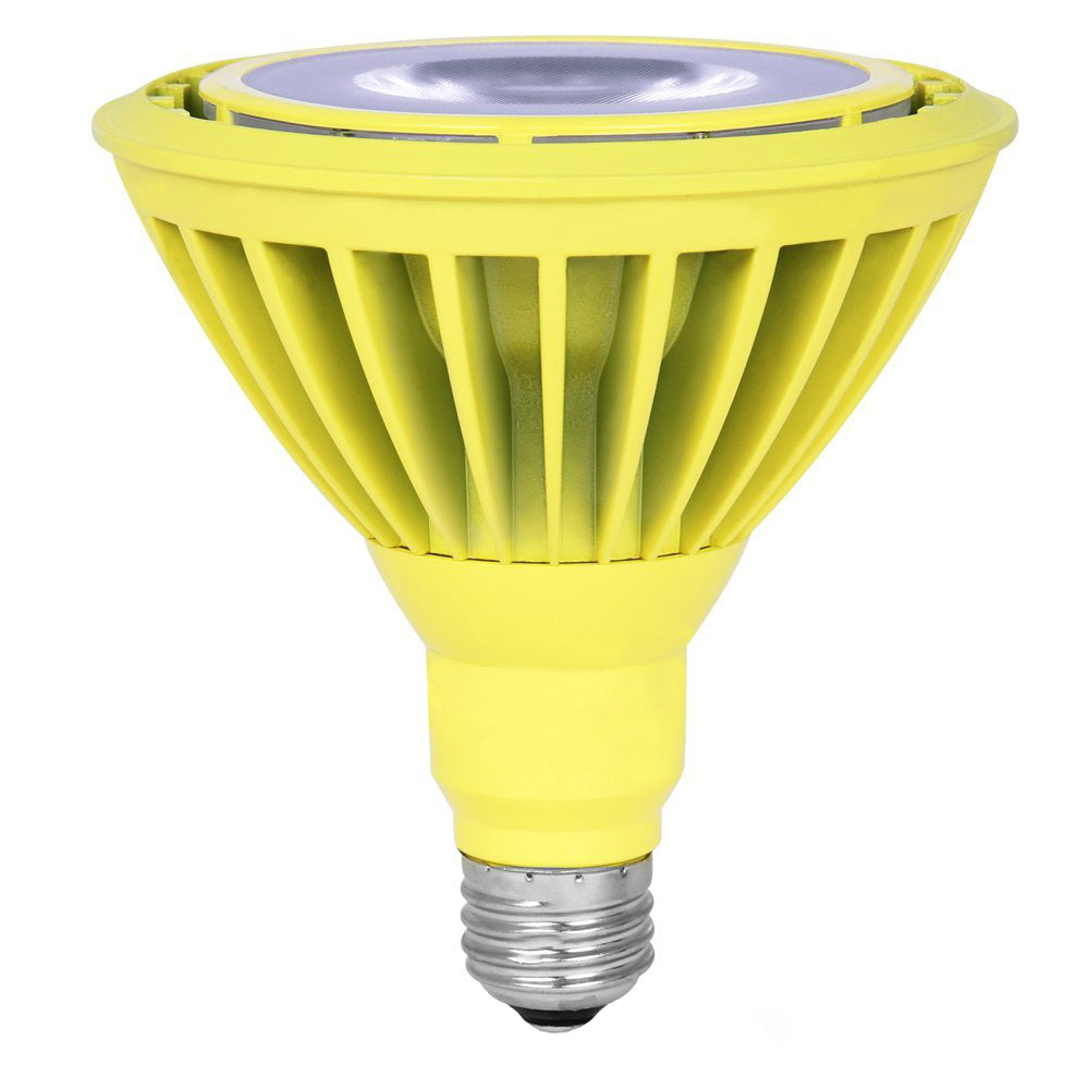 Feit Electric PAR38/Y/LEDG5 Led Reflector Bulb, Yellow, 16 Watts