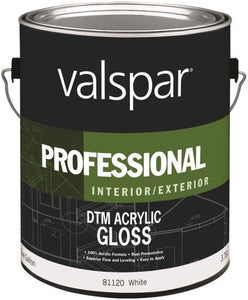 Valspar 81120 Professional Interior/Exterior Acrylic Paint, Gallon, White