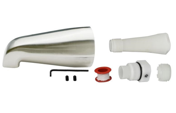 Plumb Pak PP825-33BN Universal Tub Spout with Diverter, Brushed Nickel