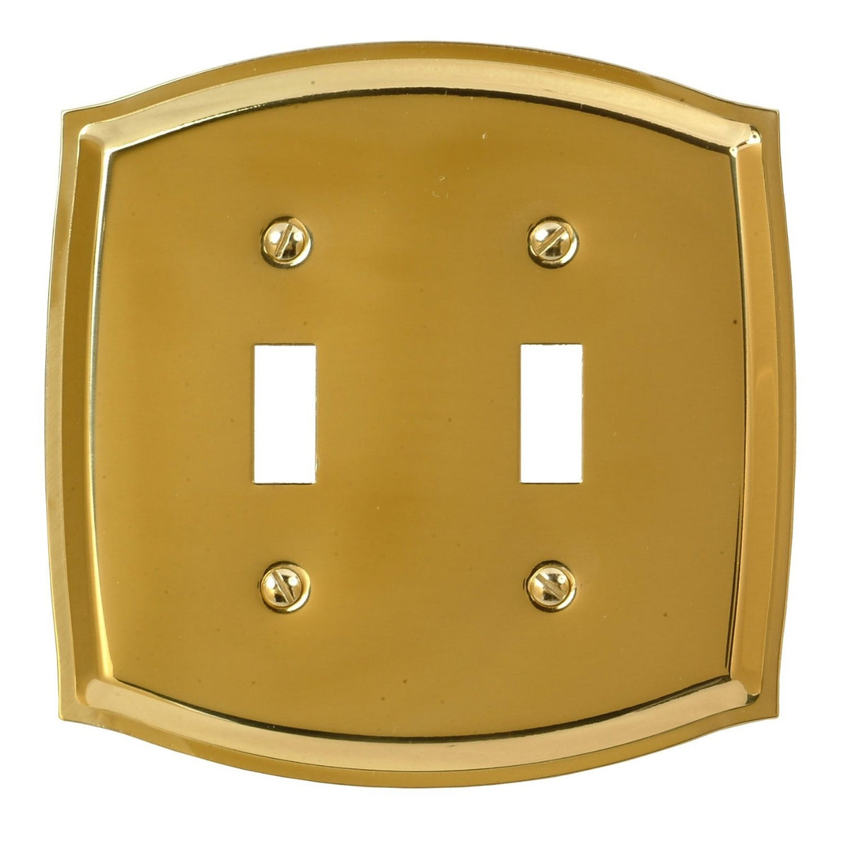 Amertac 76TTBR Sonoma 2 Toggle Wallplate, Polished Brass