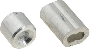 National Hardware N830-350 Aluminum Ferrule & Stop, 90 Lb, 1/16", 2-Count