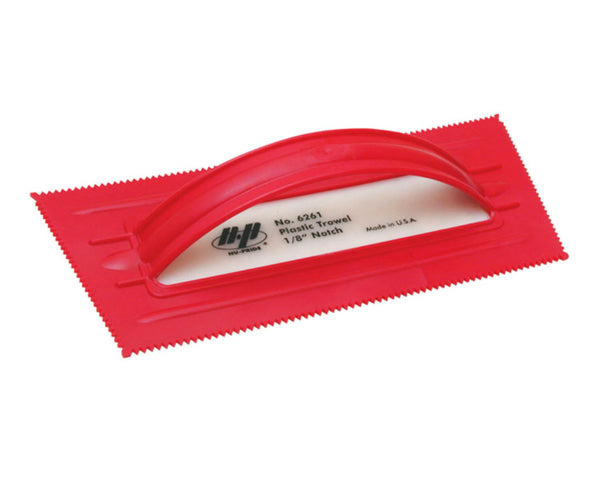 Marshalltown 6261 Notched Trowel, 1/8" x 1/16", Red