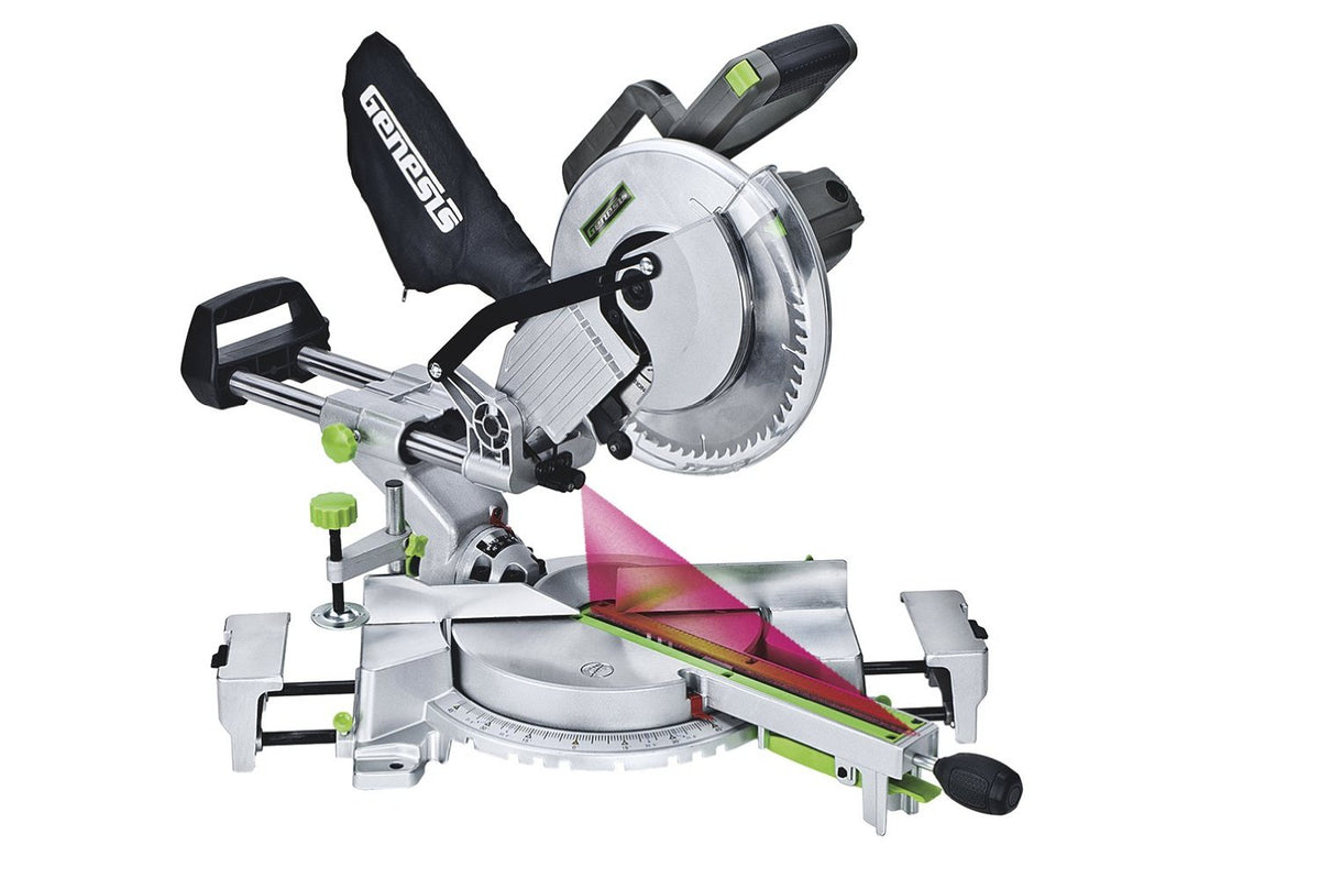 Genesis GMSDR1015LC Sliding Compound Miter Saw, 10", 15 Amps