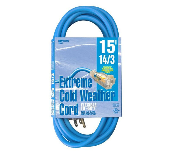 Coleman 2628 50&#039; 14/3 15A Blu Coldflex Cord