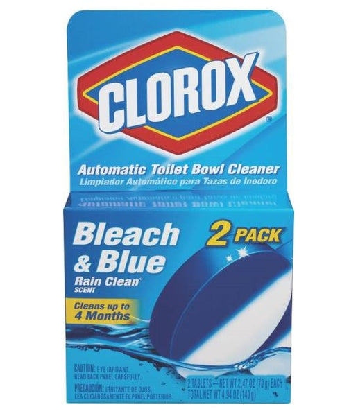 Clorox 30900 Bleach & Blue Automatic Toilet Bowl Cleaner, Rain Clean