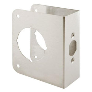 Prime Line U 9590 Lock And Door Reinforcer, 2-3/8" x 1-3/4", Stainless Steel