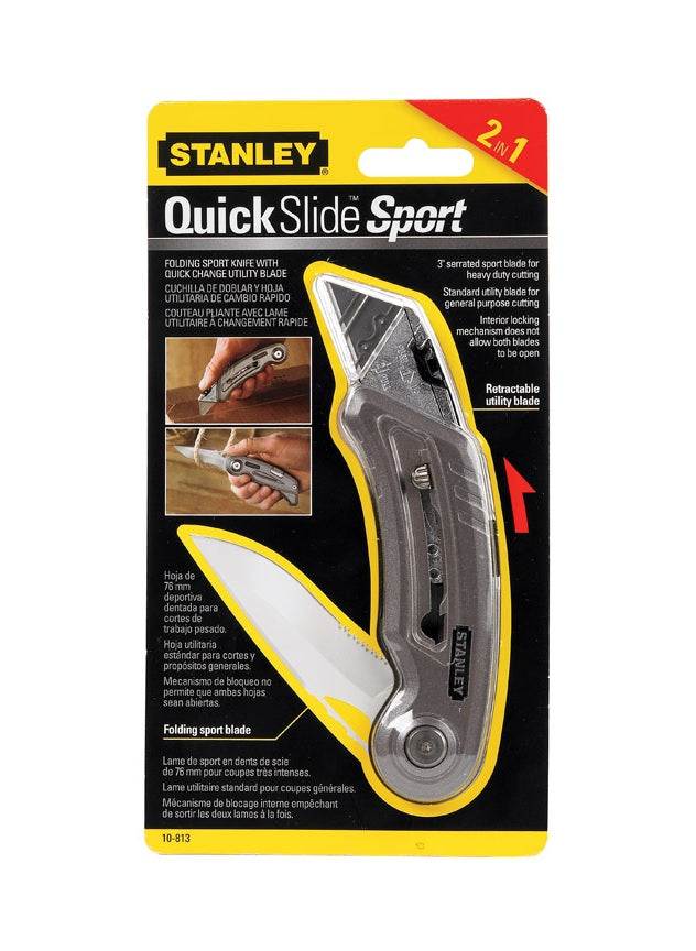 Stanley 10-813 Quick Slide Sport Utility Knife, 3"