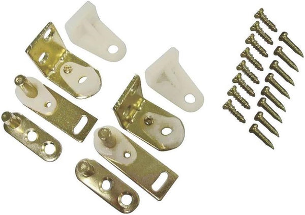 Mintcraft LR-025-BC Gravity Pivot Hinges, Satin Brass