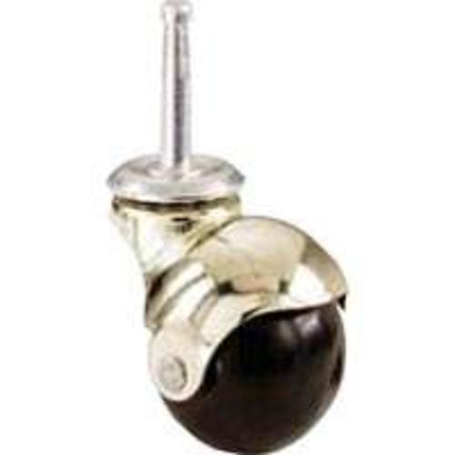 Shepherd Hardware 9354 Bright Brass Hooded Stem Caster, 2"