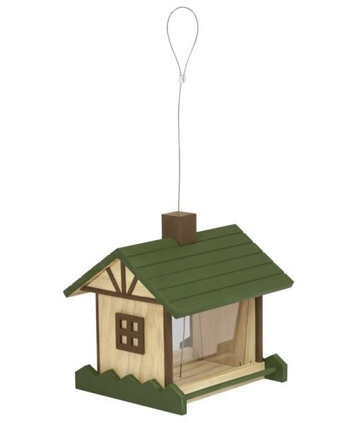 Perky-Pet 50179 Mountain Lodge Wood Bird Feeder, 2 Lbs Capacity