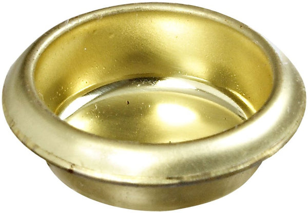 National Hardware N237-438 Recessed Cup Pull, 3/4", Brass, 4/Pack