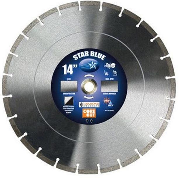 Diamond Products 14355 Universal Segmented Blade, 14" x .125", Blue