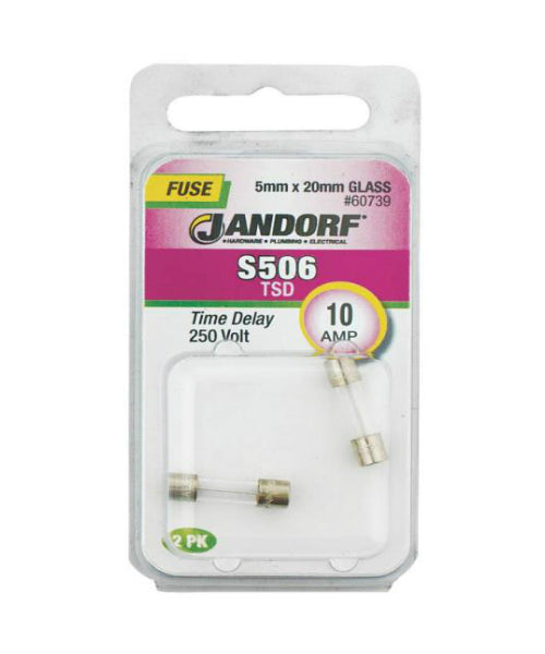 Jandorf 60739 S506 Glass Tube Fuse, 10 Amp