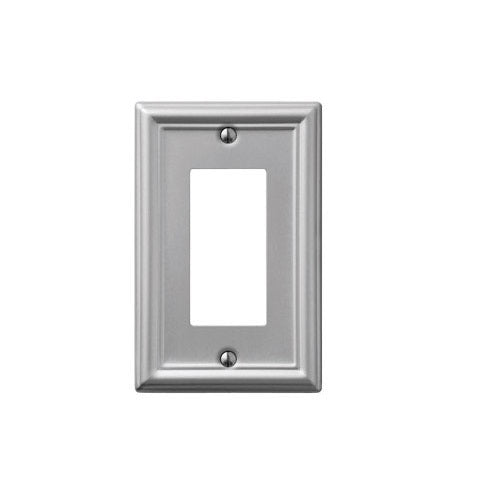 Amerelle 149RBN Chelsea Steel 1 Rocker-GFCI Wall Plate, Brushed N