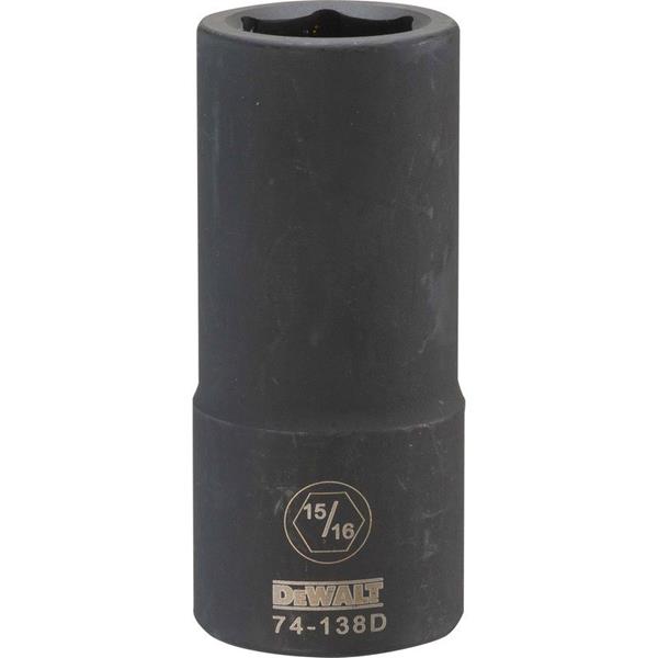 DeWalt DWMT74138OSP SAE 6 Point Deep Impact Socket, 3/4" Drive, 15/16"