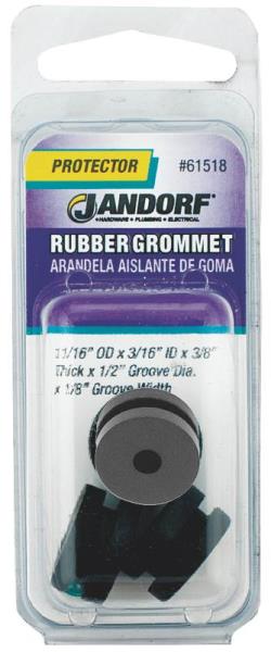 Jandorf 61518 Rubber Grommet, 11/16" x 3/16" x 3/8"