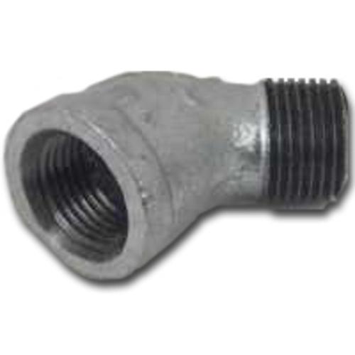 Worldwide Sourcing 7-3/4G Galvanized Malleable Street Elbow- 45 Degree 3/4"