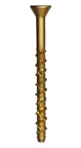 GRK 57163 Concrete Pan Head Gold Screw, Caliburn Ph #1/4 X 3-1/2"