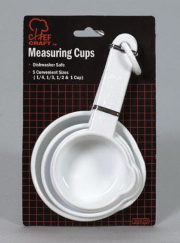 Chef Craft 20920 Measure Cups, White