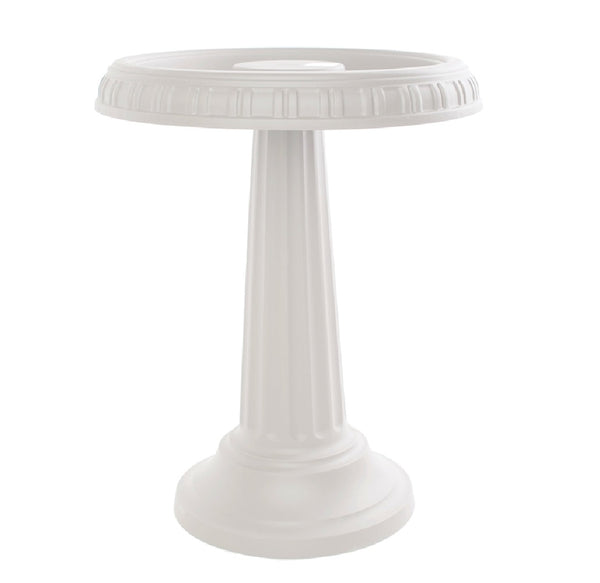 Bloem BB2-10 Grecian Two Piece Design Bird Bath, White