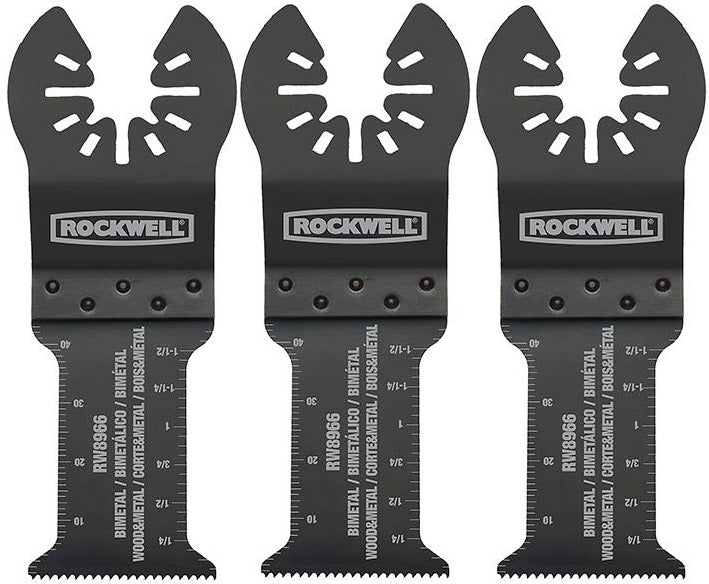 Rockwell RW8966.3 Extended Life Bi-Metal Universal End Cut Blade, 1-1/8", 3/Pack