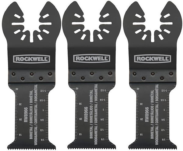 Rockwell RW8966.3 Extended Life Bi-Metal Universal End Cut Blade, 1-1/8", 3/Pack